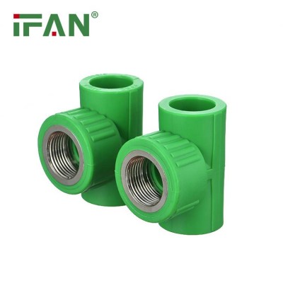 China Factory Wholesale 20MM High Quality Plumbing fittings names of PPR pipe fittings 25mm 32mm Female Tee