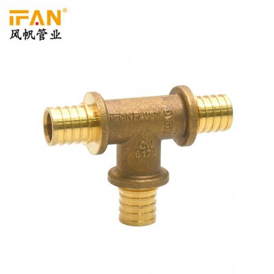 China factory 16-40mm for water supply PEX crimp Fittings Brass Tee