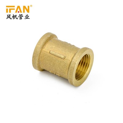 New Brass Fitting IFANPLUS Brass Threaded Fitting 1/2" Socket 3/4" Coupling 1" Adapter Socket for Copper Pipe