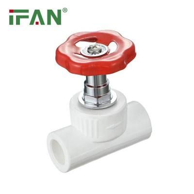 Ifan High Quality Fitting Custom Double Union Ball Valve Ppr Plumbing Plastic Water Gate Stop Cock Valves With Handle