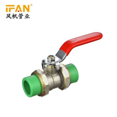 20mm-63mm Ppr Iron Ball Valve Iron Lever Handle Union Valve 1/2inch 1inch 2inch Ppr Brass Valve